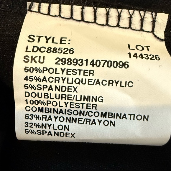 Le Chateau Blue and Black Sheath Mini Dress with Bateau Neckline - Picture 11 of 12